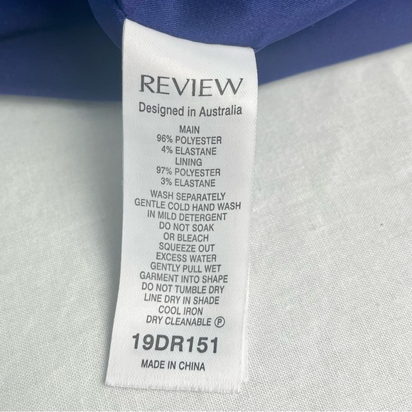 Review one shoulder semi-formal dress in royal blue. Size 12 - Picture 3 of 10